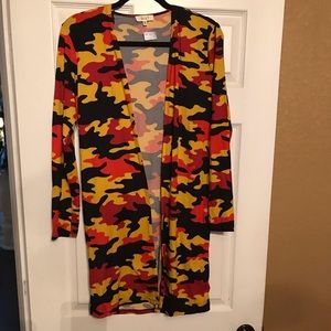 Orange/yellow camp cardigan